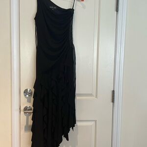 Bari Jay One Shoulder Black Dress